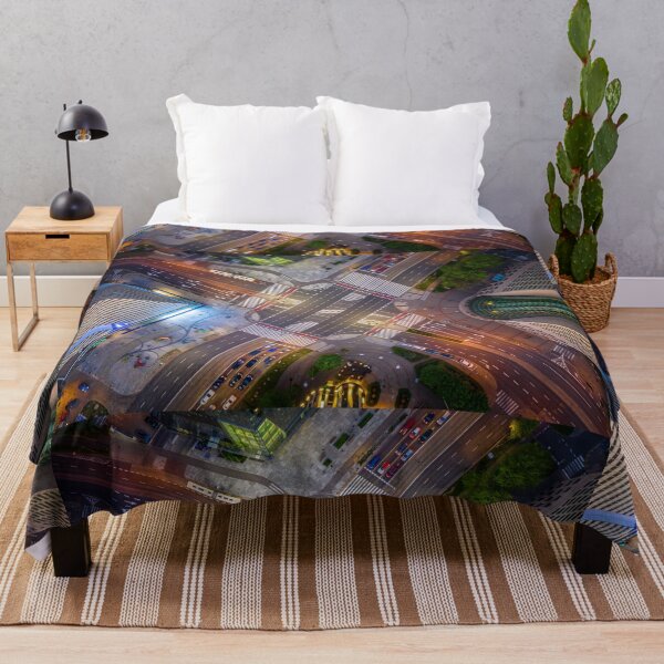 Item preview, Abstract aerial top down view of crossroad designed and sold by Lukasz Szczepanski.