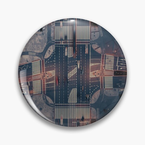 Item preview, Abstract aerial top down view of crossroad designed and sold by Lukasz Szczepanski.