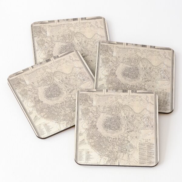 Item preview, Vienna Austria Antique Map (1844) Vintage Wein City Atlas designed and sold by BravuraMedia.