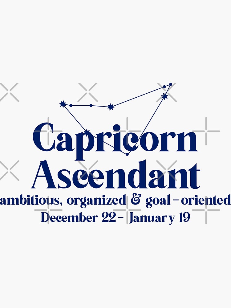 Capricorn Ascendant Gift idea for zodiac sign and astrology Lovers Sticker