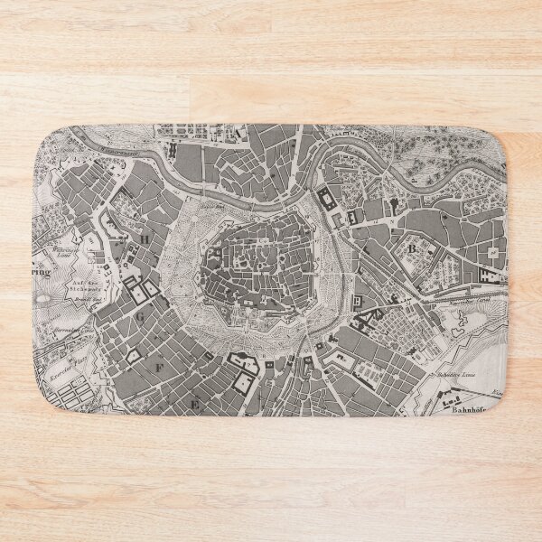 Item preview, Old Vienna Austria Map (1849) Vintage Wien City & Street Atlas designed and sold by BravuraMedia.