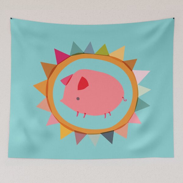 Item preview, Pig {Blue} designed and sold by Cecilia Mok.