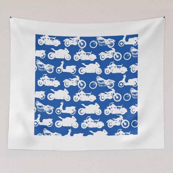 Item preview, Motorcycle Collection Blue Background designed and sold by DesignMore21.