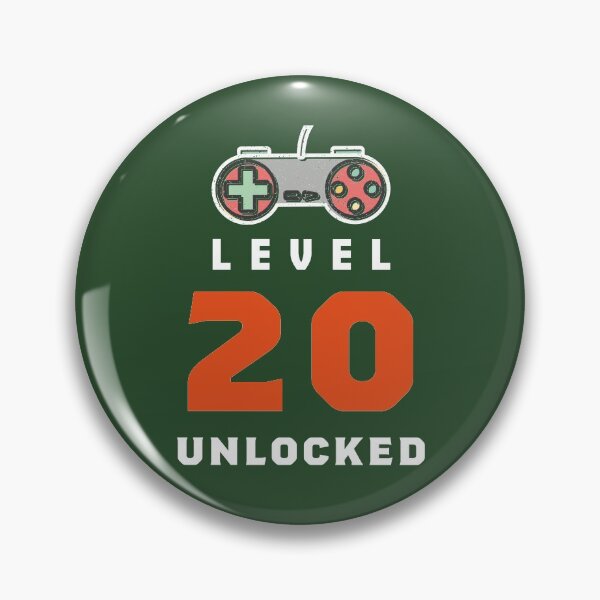 Artikelvorschau, Level 20 freigeschaltet Retro, lustiger Videospieler 20. Geburtstagsgeschenk, 20 Jahre alt Vintage entworfen und verkauft von Boom-llqb.