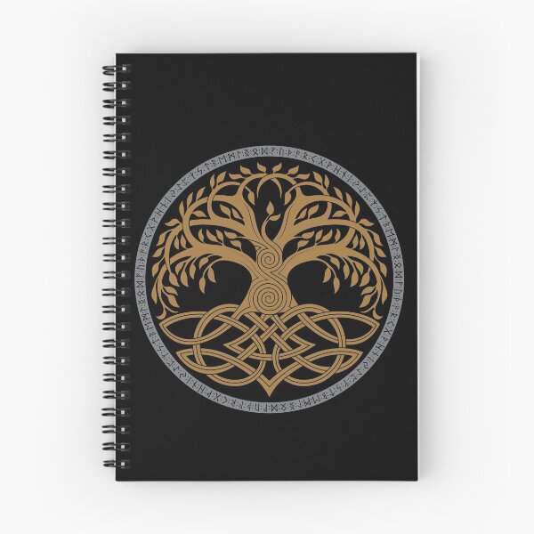Item preview, Yggdrasil Viking Tree of LIfe Norse Pagan Mythology Futhark Runes Knotwork designed and sold by BluePagan.