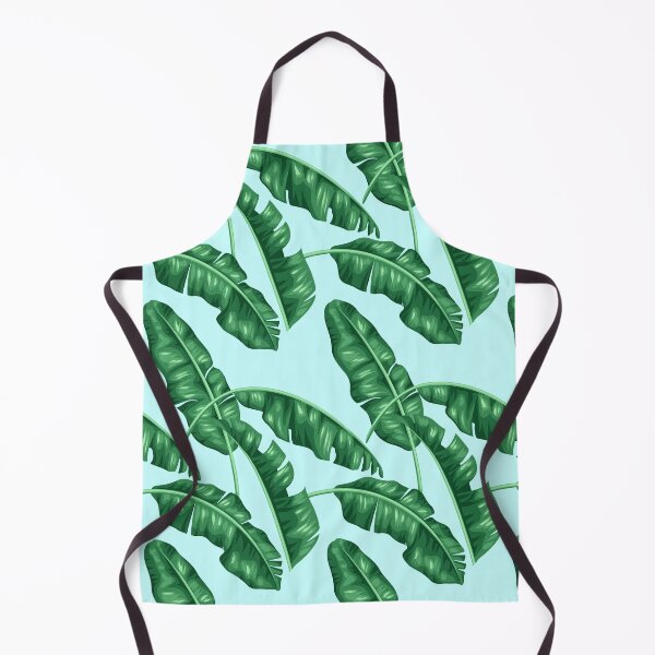 Item preview, banana leaf pattern with baby blue background designed and sold by quickkdesign.