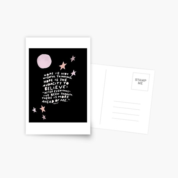 Item preview, Hope is not wishful thinking. Hope is the audacity to believe designed and sold by morgansgoods.