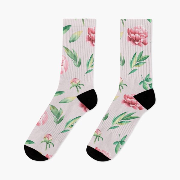 Item preview, Watercolor pattern with peonies and leaves designed and sold by Pavnud.