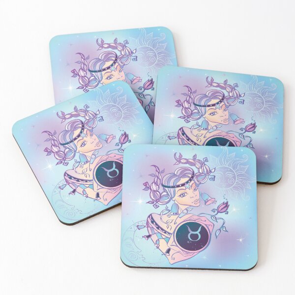 Item preview, Beautiful Taurus Teal Purple Zodiac Horoscope Design for Taurus Birthdays in April or May designed and sold by AwakenedSoul.