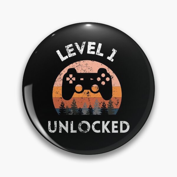 Item preview, Level 1 Unlocked Retro Sunset First Birthday  designed and sold by MagicArtworks.