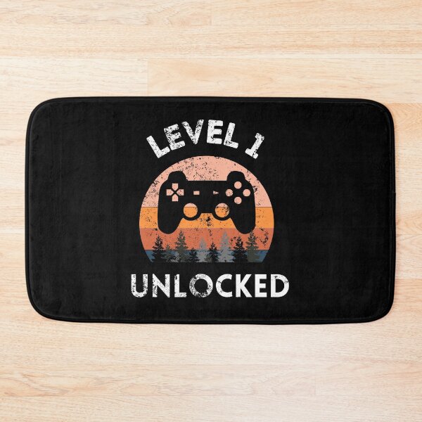 Item preview, Level 1 Unlocked Retro Sunset First Birthday  designed and sold by MagicArtworks.