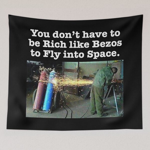 Item preview, You do not have to be Rich like Bezos to Fly into Space designed and sold by elhefe.