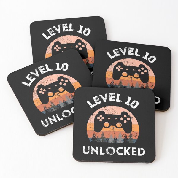Item preview, Level 10 Unlocked Retro Sunset 10th Birthday  designed and sold by MagicArtworks.