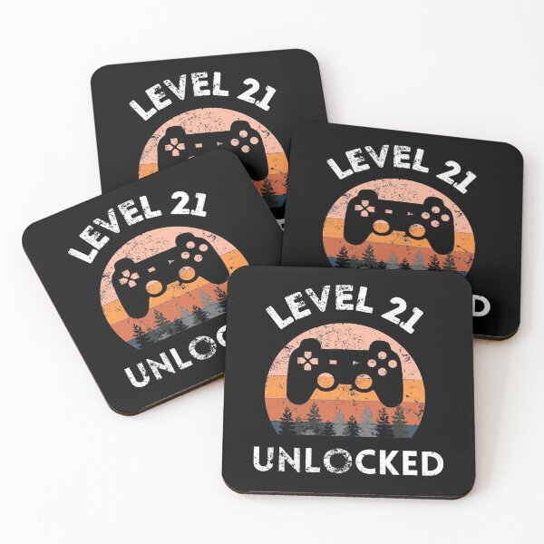 Item preview, Level 21 Unlocked Retro Sunset 21st Birthday Entering Adulthood designed and sold by MagicArtworks.