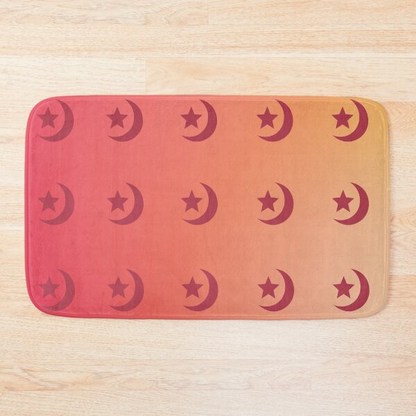 Artikelvorschau, Dunkelrot/kastanienbrauner Halbmond/Sternmuster Rot/Orange Gradient Sky entworfen und verkauft von ShaunSandhu.