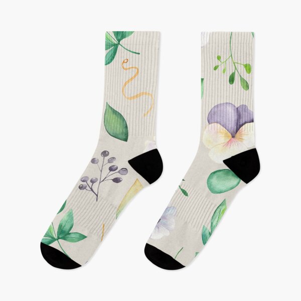 Item preview, Watercolor pattern with leaves, flowers and berries designed and sold by Pavnud.
