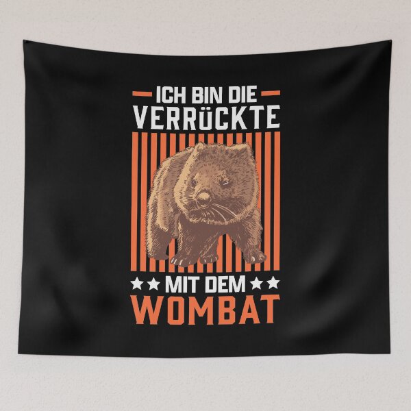 Item preview, Crazy with wombat marsupial Australia travel designed and sold by madgrfx.