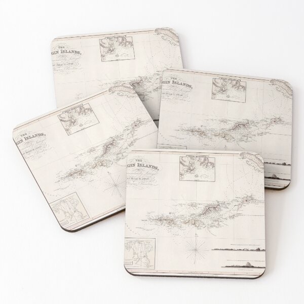Item preview, Old Virgin Islands Map (1821) US & British Caribbean Isles Atlas designed and sold by BravuraMedia.