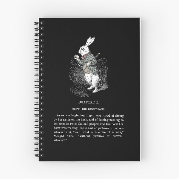 Item preview, Wonderland - Down the Rabbit-Hole (black background) designed and sold by chrisco.