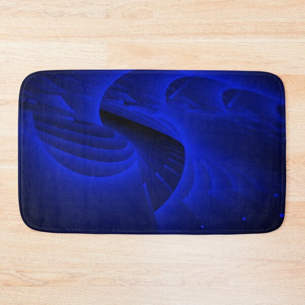 Item preview, Phase Shift (Radial) 01- Generative light wave digital fractal art in Cool Blue by The Raumier designed and sold by N-W-T-S-I-O.