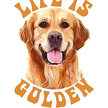 Vorschaubild zum Design Das Leben ist golden| Aquarell Golden Retriever Welpen von A7med-Design