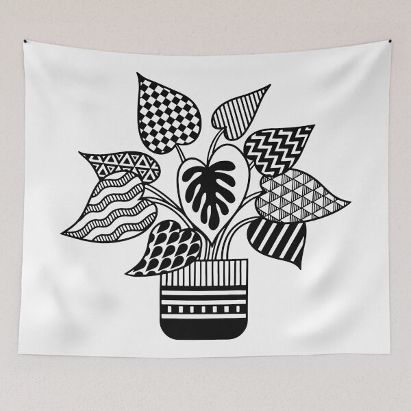 Item preview, Zentangle monstera designed and sold by Cat Print.