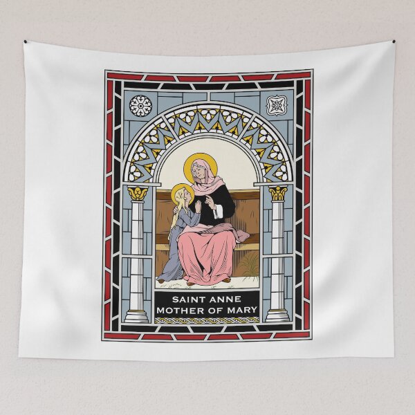 Item preview, ST ANNE under STAINED GLASS designed and sold by CatholicSaints.