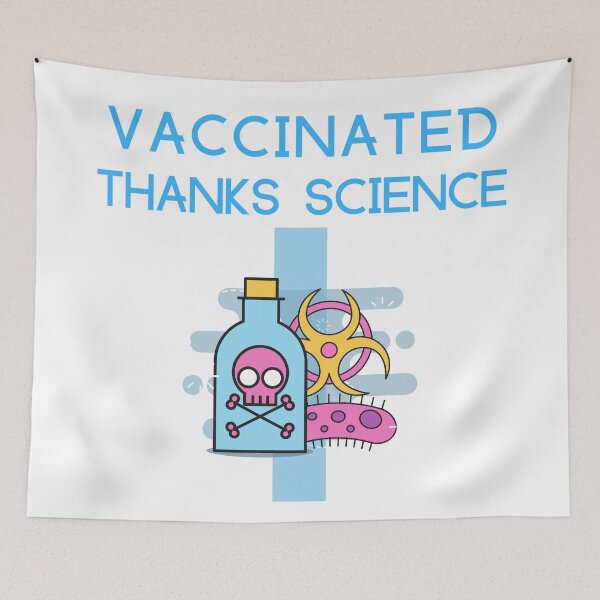 Item preview, VACCINATED THANKS SCIENCE designed and sold by SenGift.