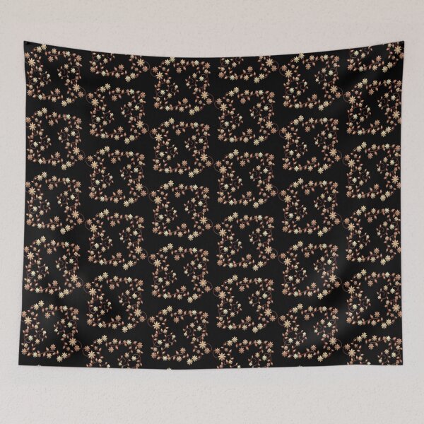 Item preview, Simple Golden Floral Flower Pattern designed and sold by Zareen Sayyed.