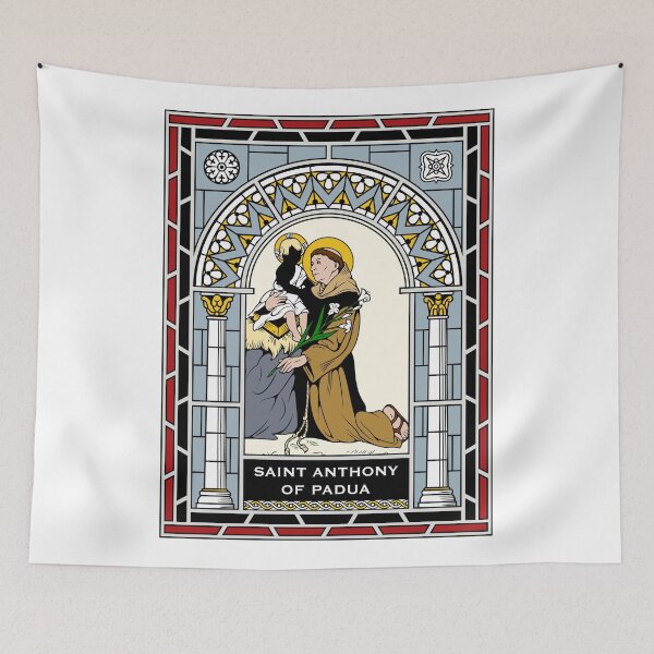 Item preview, ST. ANTHONY OF PADUA under STAINED GLASS designed and sold by CatholicSaints.