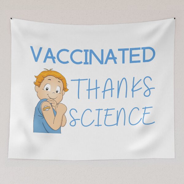 Item preview, VACCINATED THANKS SCIENCE designed and sold by SenGift.