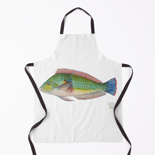 Green Parrot Fish Apron