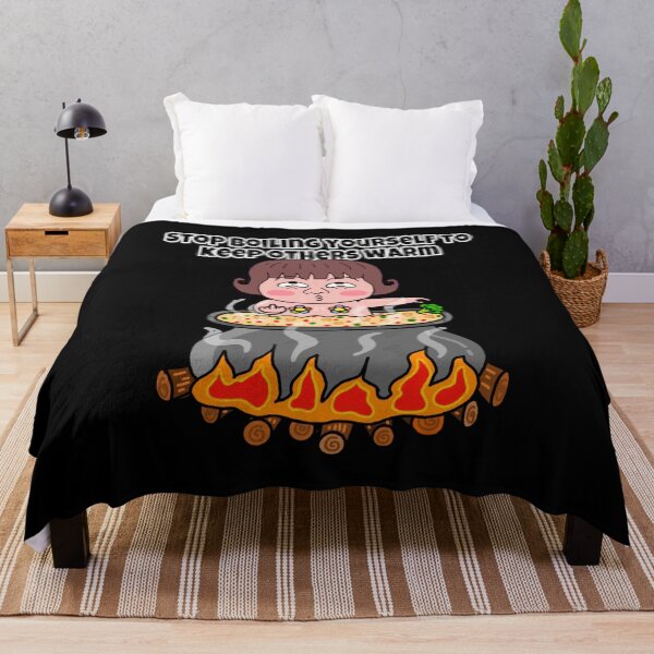 Item preview, Stop boiling yourself to keep others warm. Middle finger girl sitting in boiling cream of mushroom soup designed and sold by Ms-Wgaf.