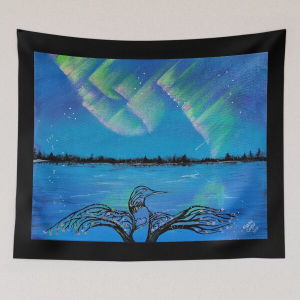 Item preview, Harmony Trees: Loon Branching into the Aurora designed and sold by Debbie Center.
