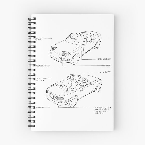 Item preview, Diagrama de bombillas MX5 / Miata / Roadster designed and sold by voletype.