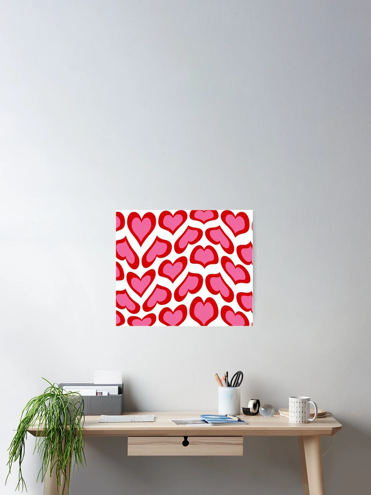 Thumbnail 2 of 3, Poster, Distorted Heart Pattern designed and sold by Jenae Osborne.