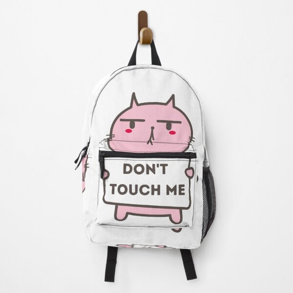 Item preview, Don't Touch Me, Cute Pink Cat designed and sold by sanashibata.