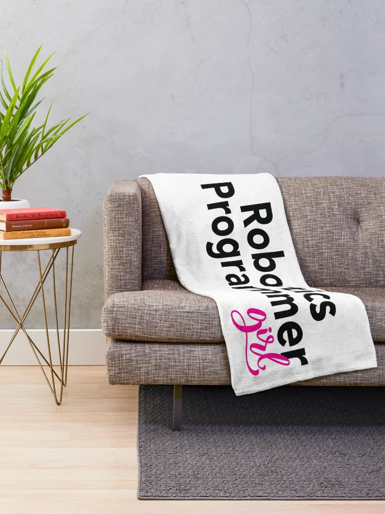 Thumbnail 2 of 6, Throw Blanket, Robotics Programmer Girl designed and sold by ProjectRobotics.