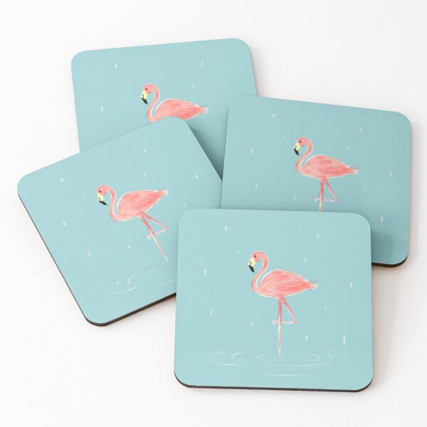 Artikelvorschau, Rosa Flamingo tropischer Vogel Malerei Illustration Kunst Design entworfen und verkauft von WASHINGMACHINE’s vacation.