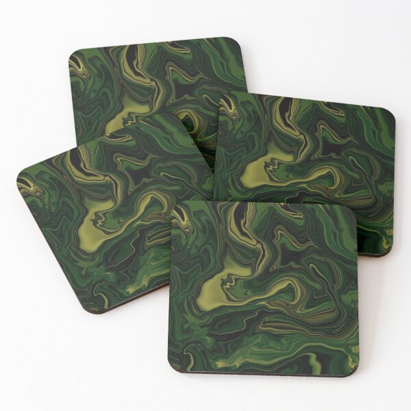 Item preview, Green, black and gold marbled pattern designed and sold by RebekahMahoney.