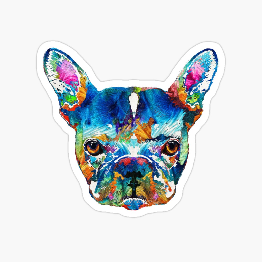Colorful French Bulldog Dog Art By Sharon Cummings