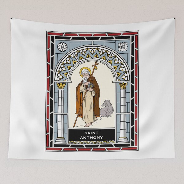 Item preview, ST. ANTHONY, PATRIARCH OF MONKS under STAINED GLASS designed and sold by CatholicSaints.