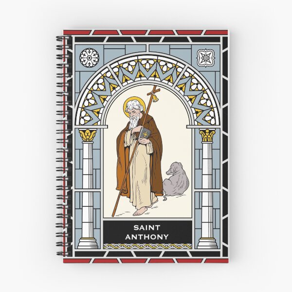 Item preview, ST. ANTHONY, PATRIARCH OF MONKS under STAINED GLASS designed and sold by CatholicSaints.