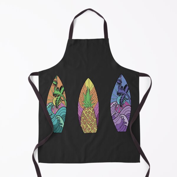Item preview, Vintage sunset and pineapple surfboard trio designed and sold by Miaart365.