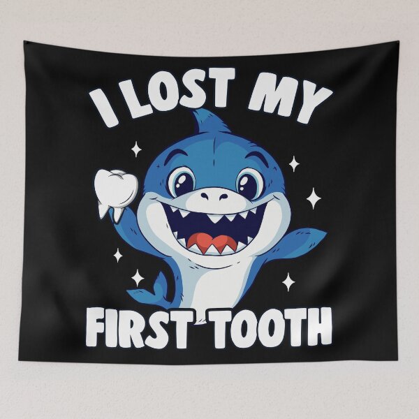 Item preview, I Lost My First Tooth Tooth Fairy Teeth Out Shark Boys designed and sold by Stronzi.