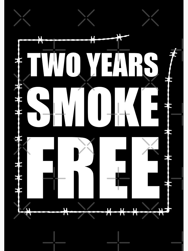 Poster for Sale mit Zwei Jahre Zigaretten-Jubiläum ohne Rauchen - rauchfrei  von TMBTM