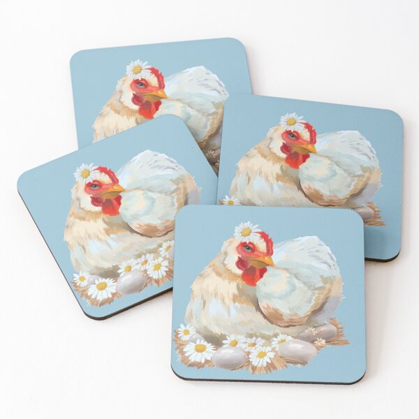 Item preview, Flirtatious Chicken And Daisies designed and sold by anatovas.