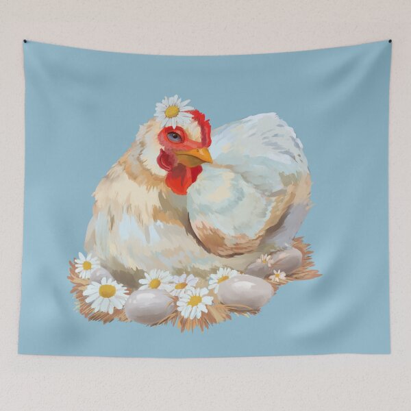 Item preview, Flirtatious Chicken And Daisies designed and sold by anatovas.