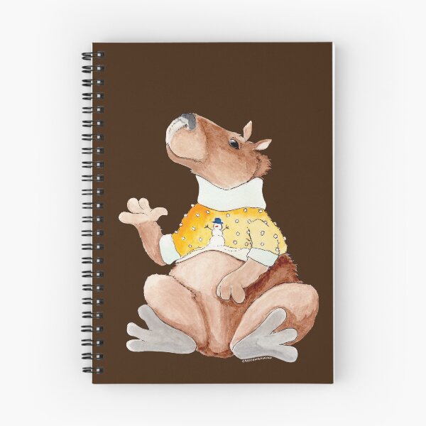 Item preview, Capybara Snowman Sweater Watercolor designed and sold by Casey Wilkinson.