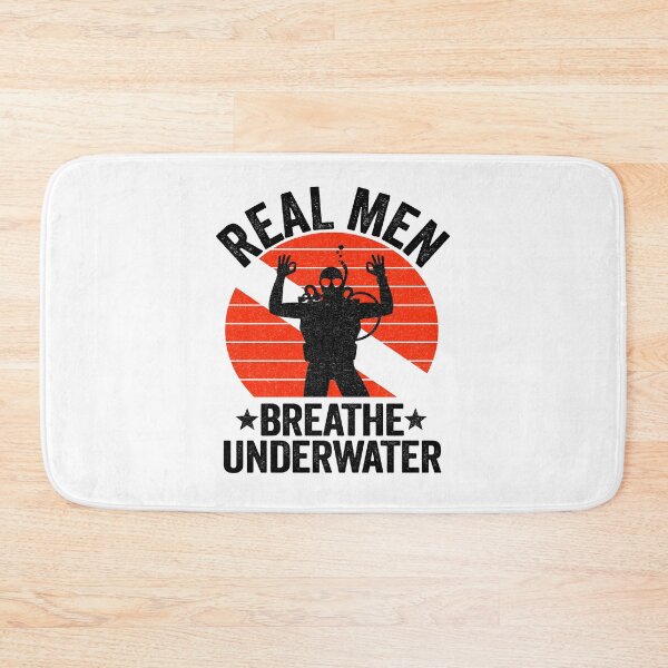 Item preview, Real Men Breathe Underwater Scuba Diving Diver Down Flag designed and sold by Stronzi.